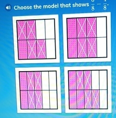 Choose the model that shows  v/8 - z/8 .