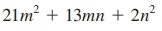 21m^2+13mn+2n^2