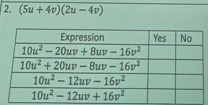 (5u+4v)(2u-4v)