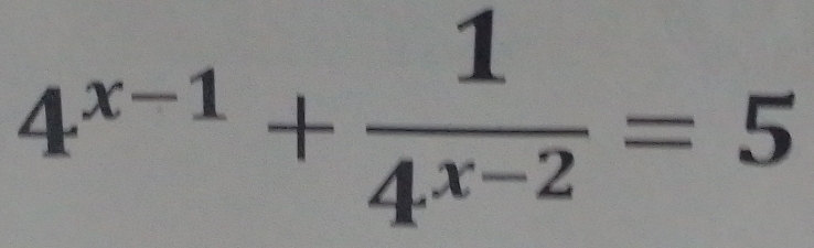 4^(x-1)+ 1/4^(x-2) =5