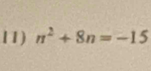 n^2+8n=-15