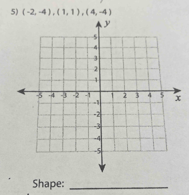 (-2,-4), (1,1),(4,-4)
Shape:_