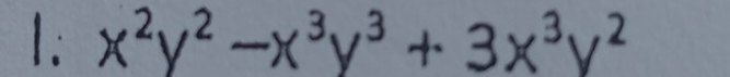 x^2y^2 -x^3y^3+3x^3y^2