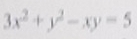 3x^2+y^2-xy=5