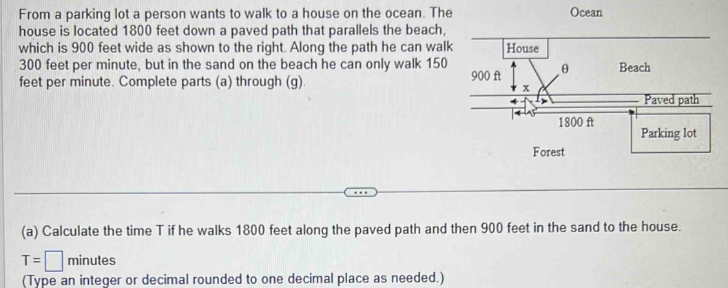 Solved: From a parking lot a person wants to walk to a house on the ...