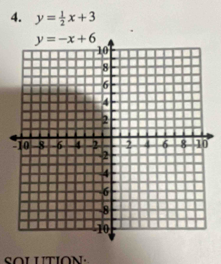 y= 1/2 x+3
SOUUTION