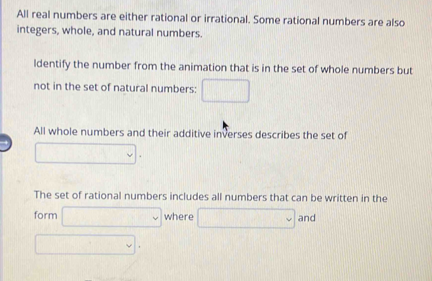 Solved: All real numbers are either rational or irrational. Some ...