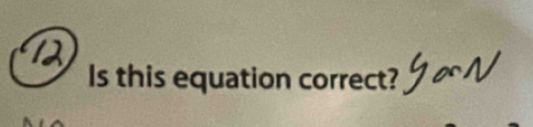 Is this equation correct?