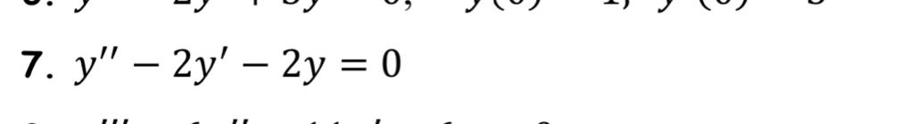 y''-2y'-2y=0