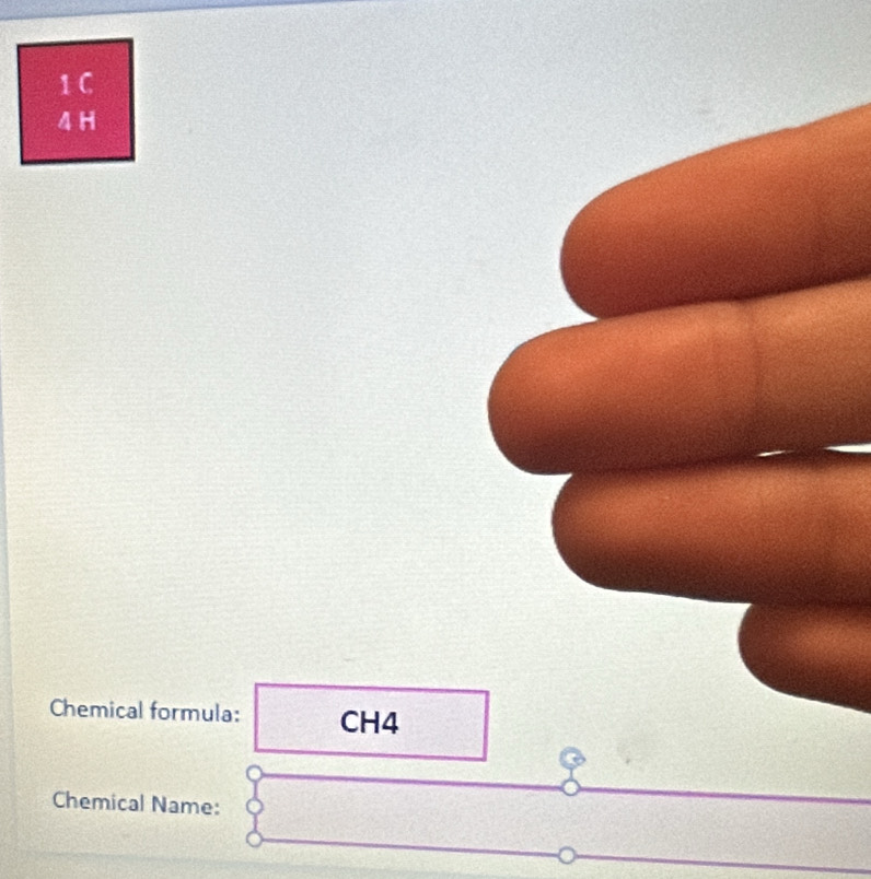 4 H
Chemical formula: CH4
Chemical Name: