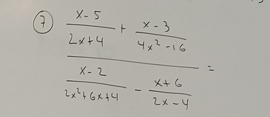 frac  (x-3)/2x+4 ·  (x-3)/4x^2-x  (x-2)/2x - (x+6)/2x-4 