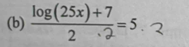 log(25x)+z= s