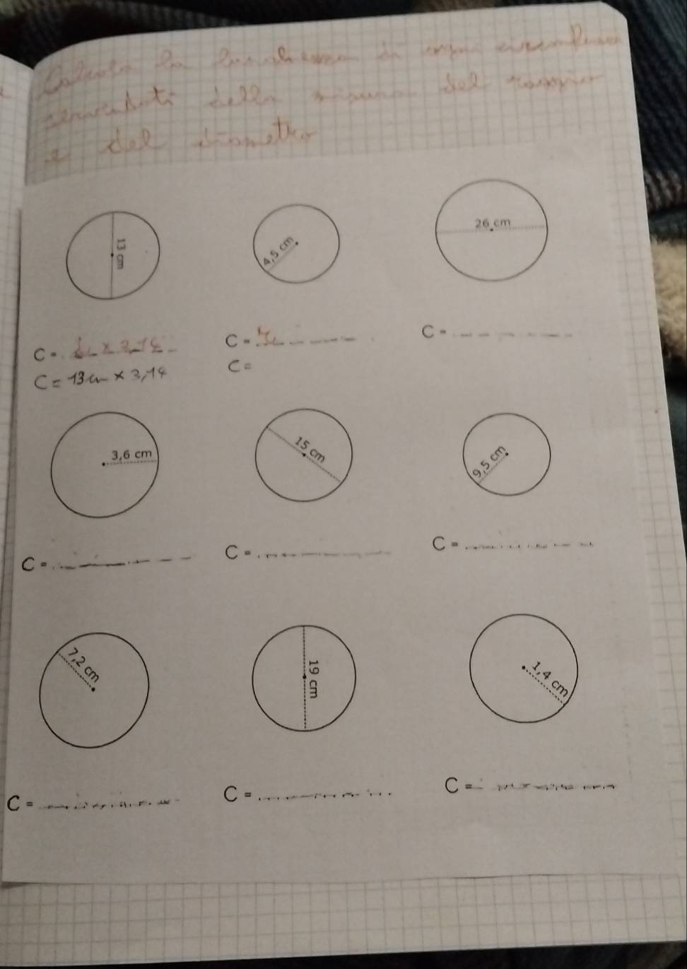 Risolto:C= _ C = _ C 13.w * 3,14 C= _ C= _ _ C= _ C= C= _ C= _ _ C=