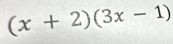 (x+2)(3x-1)