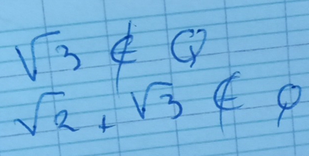 sqrt(2)+sqrt(3)∉ varnothing