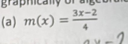 m(x)= (3x-2)/4 