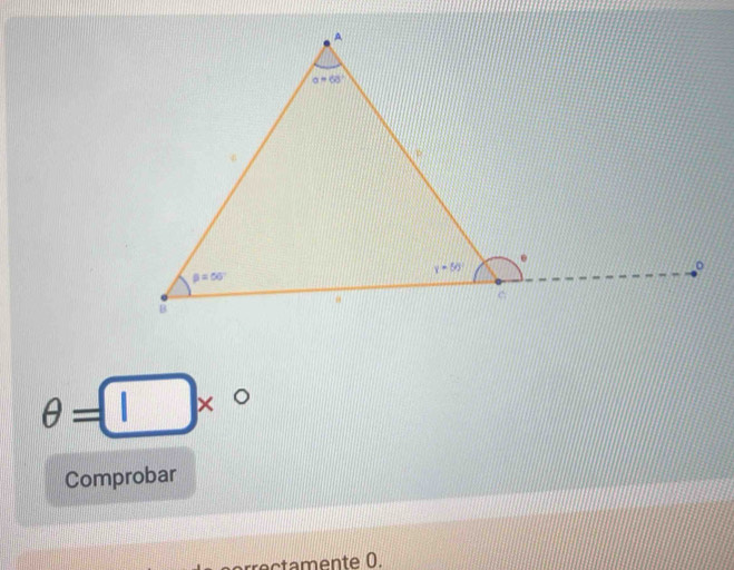 θ =□ *°
Comprobar
rrectamente 0.