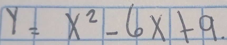 y=x^2-6x+9.