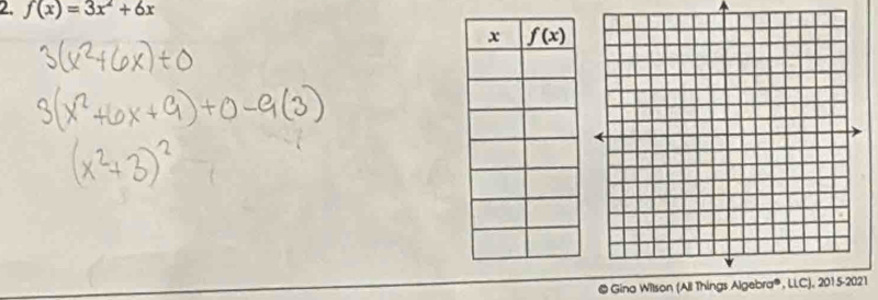 f(x)=3x^2+6x
@ Gina Wilson (All Things Algeb1