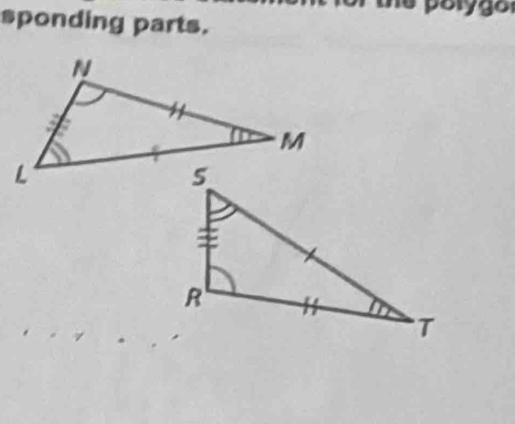 sponding parts.