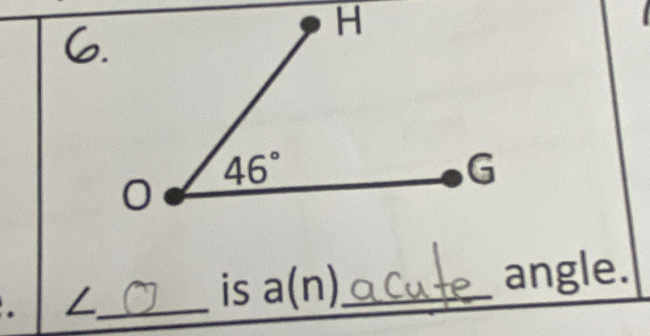 ∠
_
is a(n) _ angle.