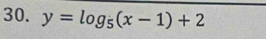 y=log _5(x-1)+2