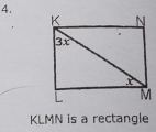 KLMN is a rectangle