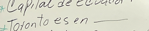capilal deecoacor 
Toronto esen_