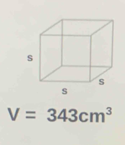 V=343cm^3