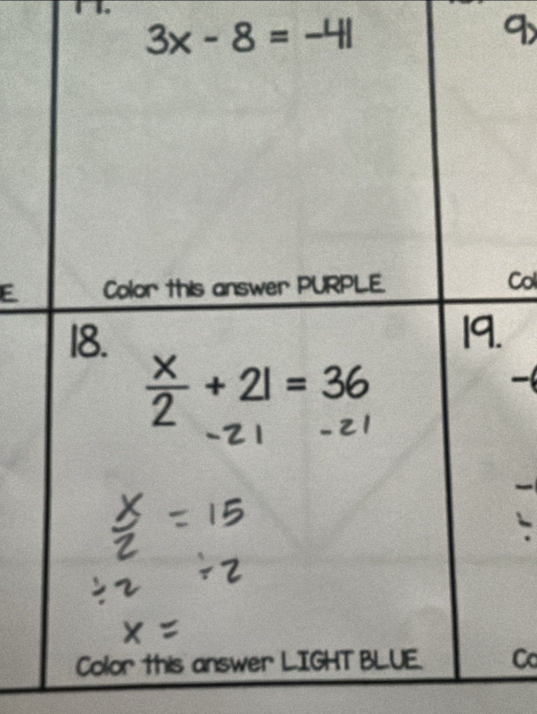 □.
3x-8=-41
9
E
Col
Co