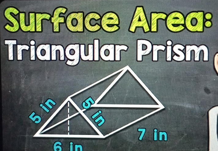 Surface Area: 
Triangular Prism 
o
5
7 in
6 in