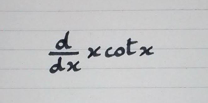  d/dx * cot x