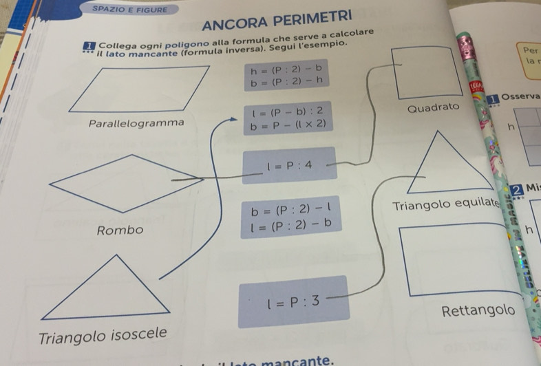 Risolto:SPAZIO E FIGURE ANCORA PERIMETRI Collega ogni poligono alla ...