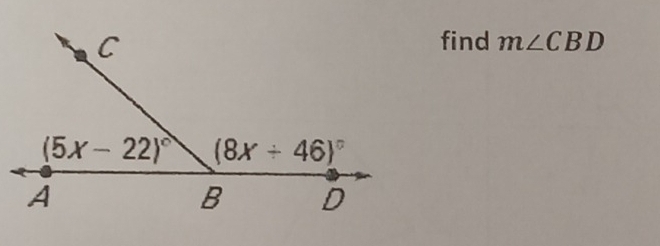 find m∠ CBD