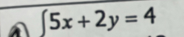 a ∈t 5x+2y=4