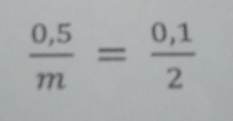  (0,5)/m = (0,1)/2 