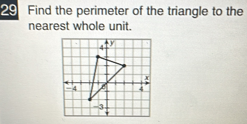 Find the perimeter of the triangle to the 
nearest whole unit.