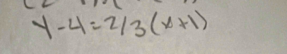 y-4=2/3(x+1)