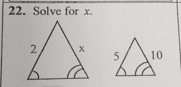 Solve for x.