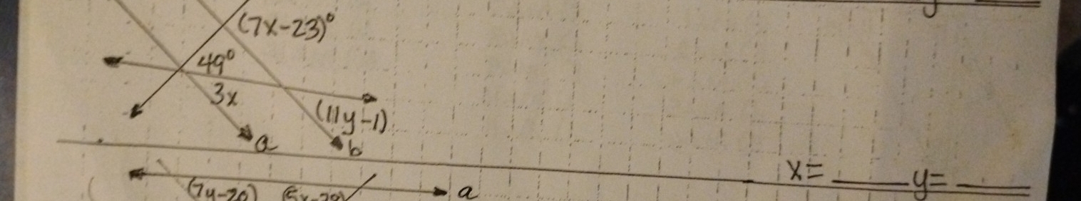 x=
(7y-20) (5x-20)
a
y= _