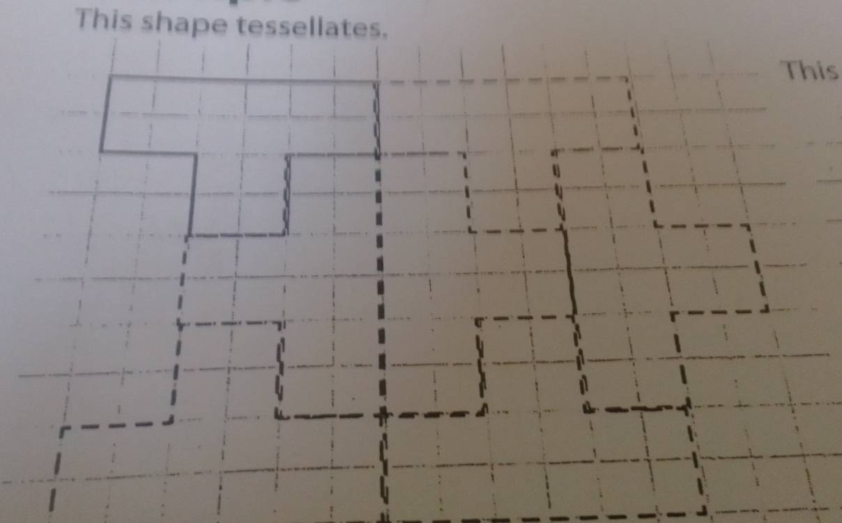 This shape tessellates. 
This