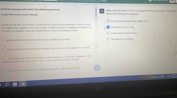 Solved: Read this passage and answer the adjoining questions. What does ...