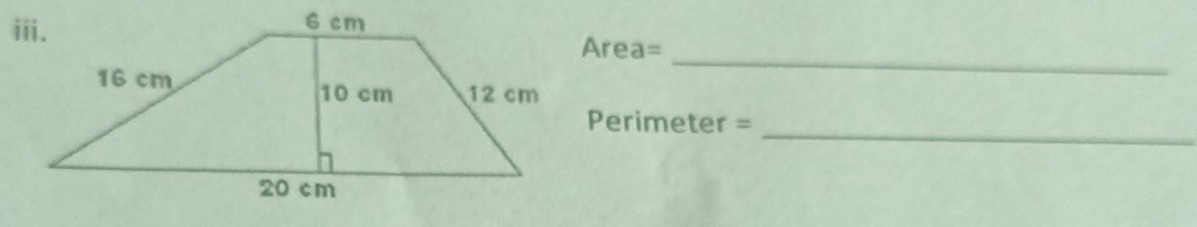 Area=
Perimeter =_ 