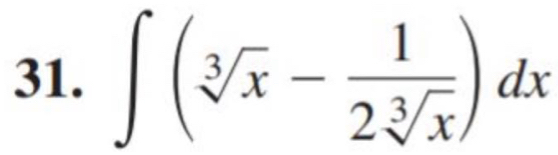 ∈t (sqrt[3](x)- 1/2sqrt[3](x) )dx