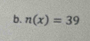 n(x)=39