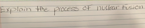 Explain the piocess of nullear fision