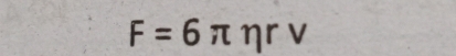 F=6π eta rV