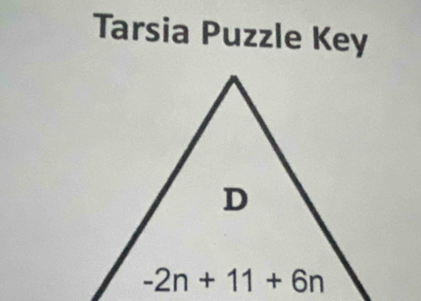 Tarsia Puzzle Key