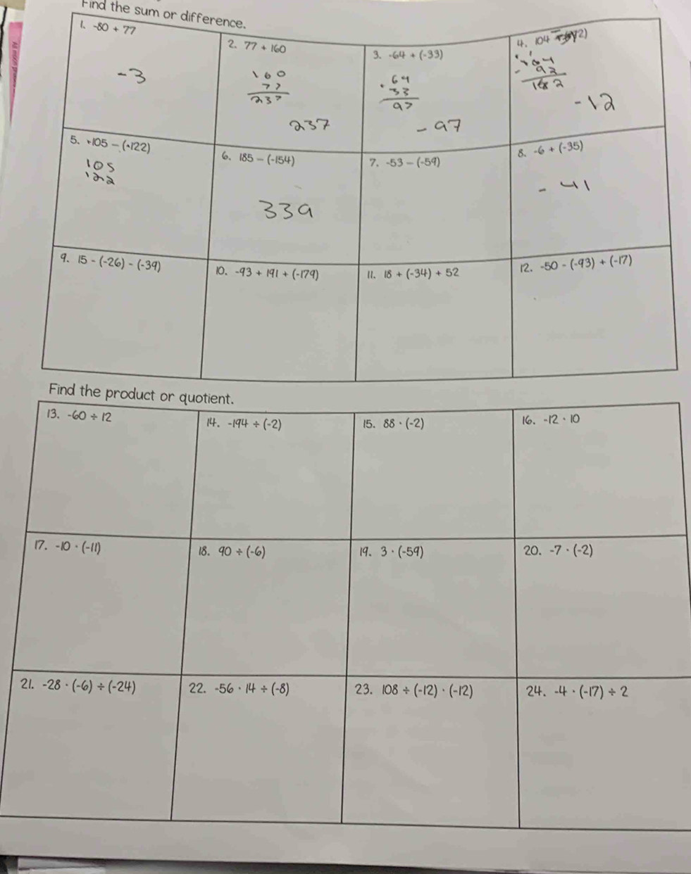 Find the sum or differenc
2