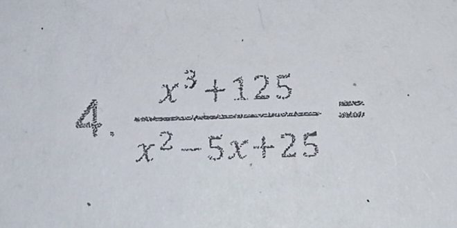  (x^3+125)/x^2-5x+25 =